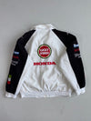 Lucky Strike BAR Honda F1 Racing Jacket, White & Black with Embroidered Sponsor Patches (L)