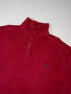 Vintage Polo Ralph Lauren Burgundy Quarter Zip Pullover Sweater (S)