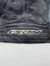 ICON Vintage Black Genuine Leather Armoured Moto Racing Jacket Padded (L)