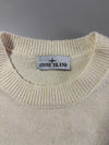 Stone Island Cream White Wool Crewneck Sweater – Compass Badge (M)