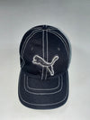 Puma Vintage Black Cat Logo Cap – Contrast White Stitch, Sport Lifestyle Line (Adjustable)