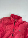 Lacoste Red Nylon Windbreaker Jacket – Jersey Lined, Croc Logo (M)
