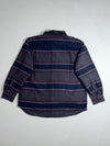 Carhartt Relaxed Fit Navy & Burgundy Striped Flannel Shirt Heavy(XL)