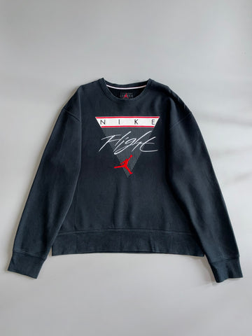 Jordan | Black Flight Nike Embroidered Crewneck (XL)