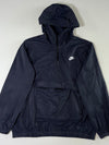 Nike Sportswear Black Hooded Half-Zip Anorak Windbreaker Jacket (L/XL)
