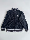 NY Yankees MLB Navy Track Jacket with White Stripe Trim (L)