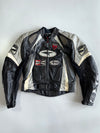 AXO Racing Ducati Corse Leather Moto Jacket Multi-Patch with CE Protection (S)