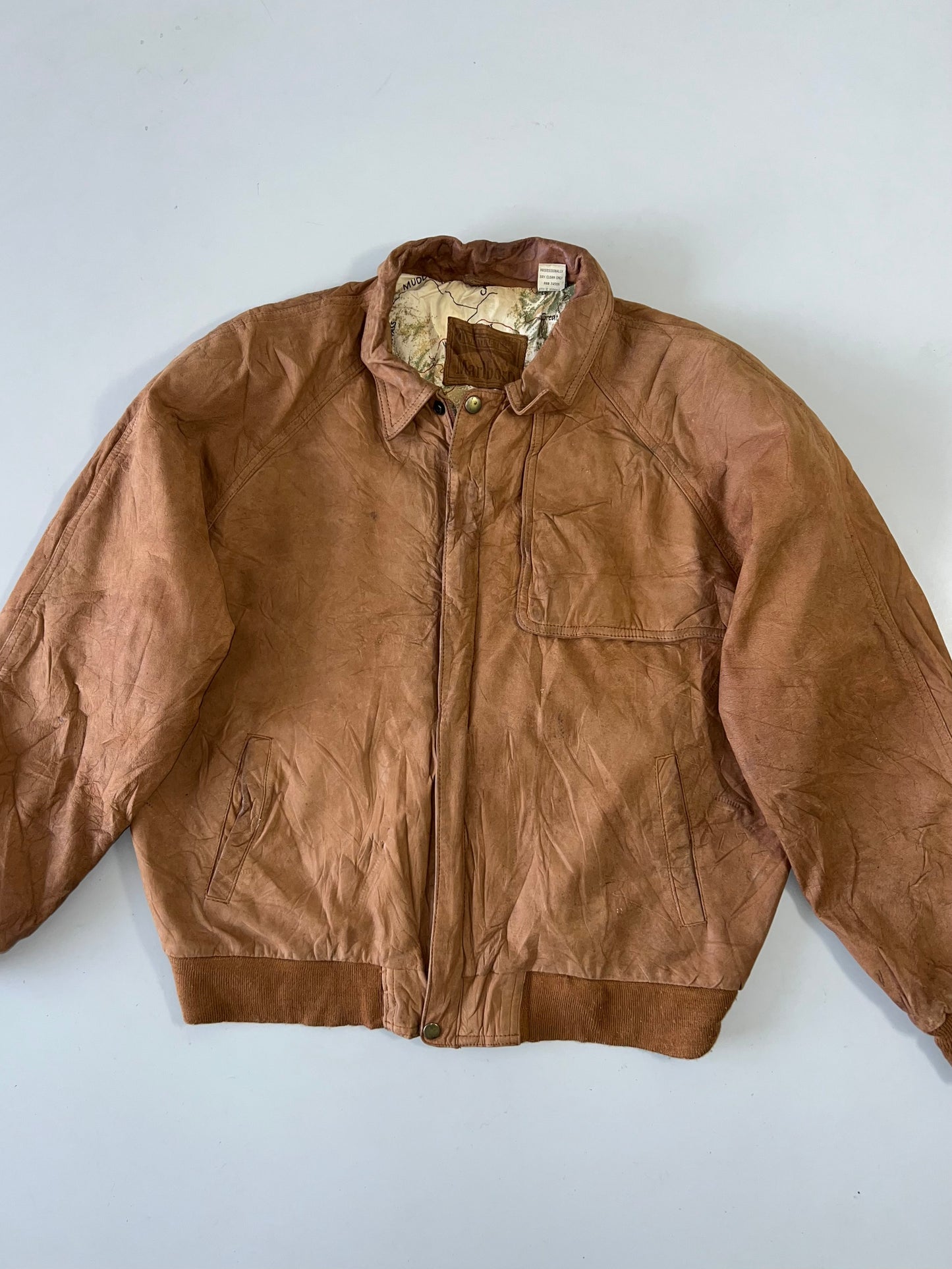 !                                                                                                                                                                                                                     Marlboro Original Sued Leather Jacket (L)