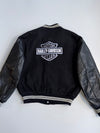 ZHarley-Davidson DeLong Leather Sleeve Varsity Jacket (USA Made) (M/L)
