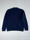 Vintage Chaps Crest Logo Chunky Knit Crewneck Sweater – Navy (L)
