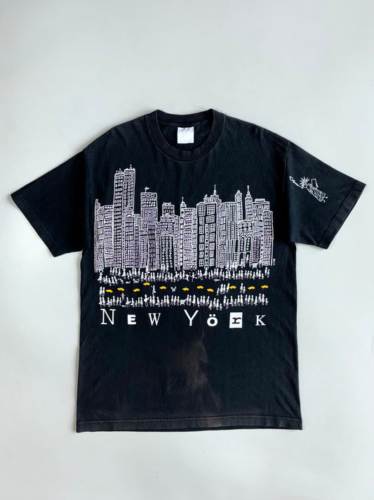 Vintage New York City Skyline Souvenir Graphic Tee (L)