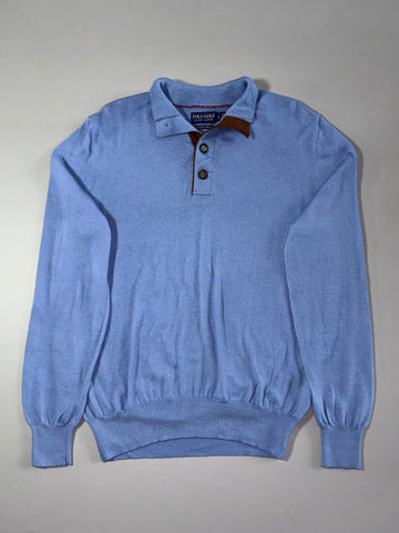Polo Golf Ralph Lauren Sky Blue Merino Wool Henley Sweater – (M)