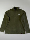 Vintage The North Face Olive Green Polartec Quarter Zip Fleece  (M)