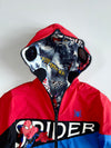 Spider-Man Kids Hooded Windbreaker Jacket with Mask Hood & Graphic Lining (S)