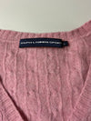 Ralph Lauren Sport | Pink Cable Knit V-Neck Sweater Women’s  | (S)