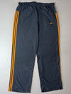 Adidas Grey Orange 3-Stripe Woven Track Pants (W:38) (L:44)
