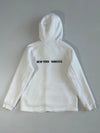 MLB New York Yankees White Sherpa-Lined Zip Hoodie – Embroidered NY Logo (S)
