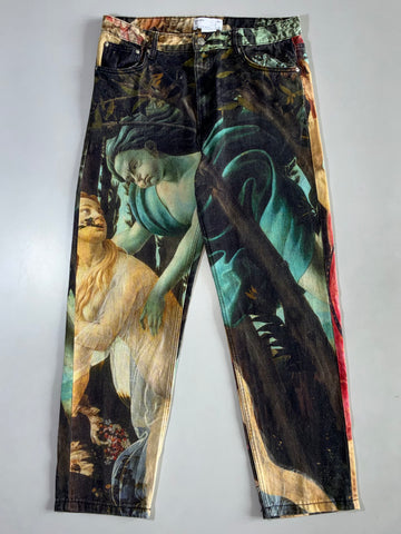 Bershka Art Series “La Primavera” Botticelli Print Jeans (W:34|L:42)
