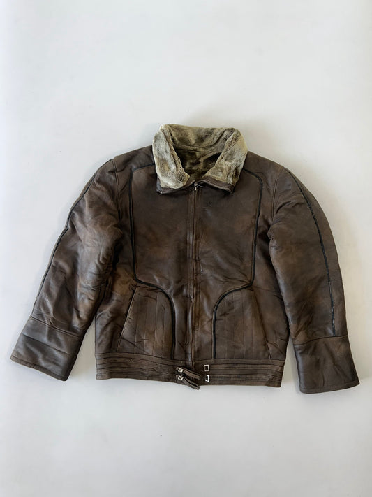 !                                                                                                                                                                                   Ultra Premium Original Leather Jacket Premium wool inside (RARE) (XL)