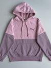 Puma Retro Colourblock Pink & Mauve Pullover Hoodie(S)