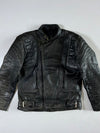 Akito Black Leather Biker Jacket (M)