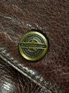 Vintage Burgundy Leather Four-Pocket Field Jacket (2XL)