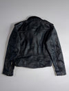 Fieldsheer Cruiser Leather Motorcycle Jacket –Black, Belted (S/M)