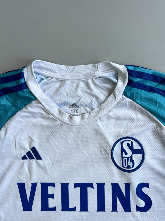 Adidas FC Schalke 04 Veltins 2. Bundesliga Aeroready Away Football Jersey White (S)