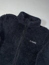 Vintage Columbia Black Sherpa Fleece Zip-Up Jacket (M)