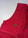 Vintage 90s Asics Sports Outdoor Adventure Mountain Climbing Utility Vest – Red (S)