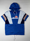 Ellesse Blue Colorblock Hooded Short Sleeve Pullover (L)