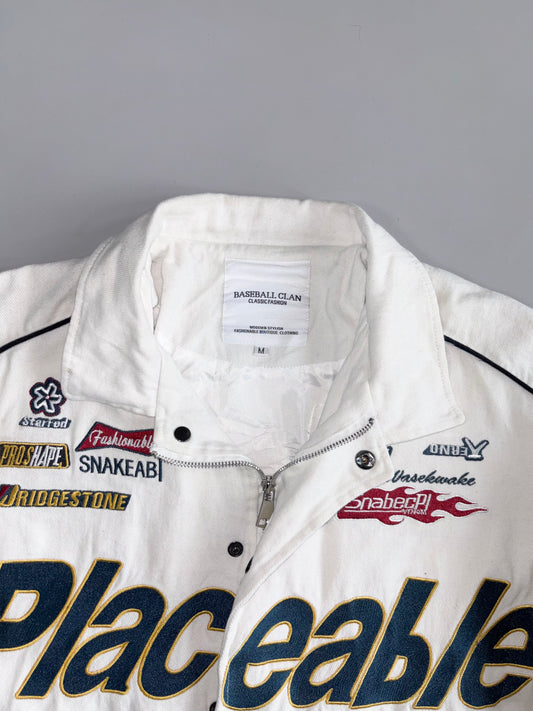 Baseball Clain’s Embroidered Patches Racing Jacket (M)
