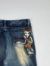 Diamond Cut Distressed Denim Jeans (W:28|L:39)