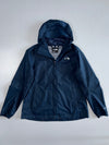 The North Face DryVent Hooded Rain Jacket | Navy Blue Waterproof Zip-Up Windbreaker (XL)