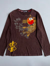 Big Train | Brown Embroidered Koi Longsleeve | (L)