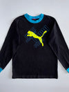 Puma Vintage Long Sleeve Graphic Tee — Black/Teal/Yellow (XS/S)