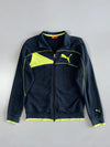 Puma Black & Neon Yellow Track Jacket Full Zip Sports Jacket (XS)