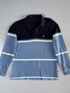 Nautica Colorblock Striped Rugby Polo Navy/Blue (L)