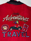 Fine Lead Wool Varsity Jacket — Red & Navy (L)