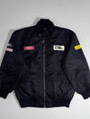 Bullrot "Army of Dogz" Black Bomber Jacket – Benetton F1 Racing Patches (XL)