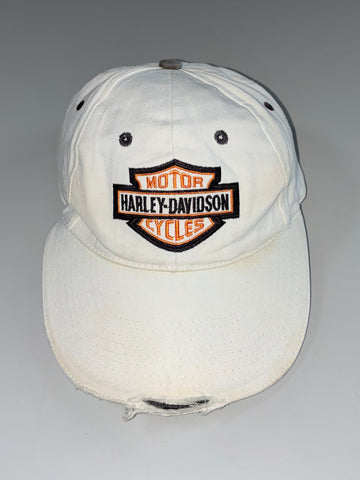 Harley-Davidson White Bar & Shield Cap (Adjustable)