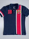 Giordano Tapered Fit Polo (Navy with Red/White Panel) (M)