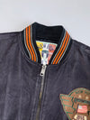 New Boy Warrior Vintage Pure Leather Sleeves Bomber Jacket (M)