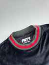 Flying Ninety Embroidered Panther Bowling Shirt – Black (XL)