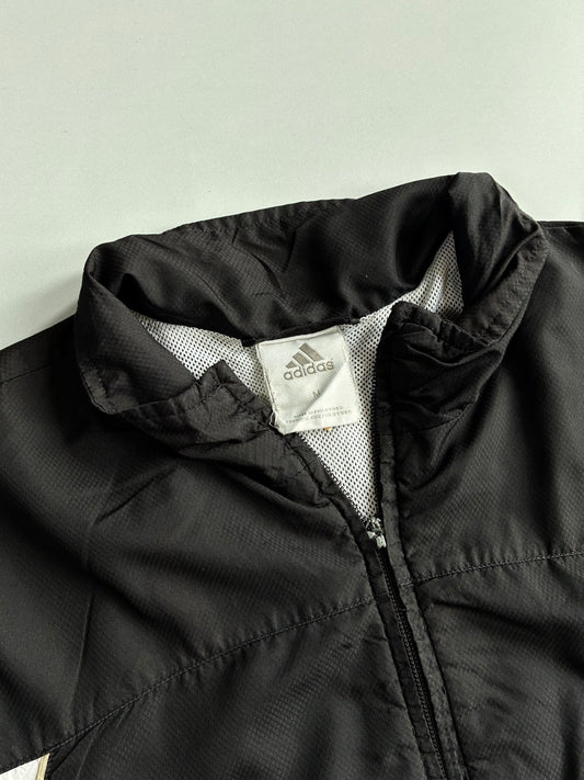 Adidas Windbreaker Jacket | Black White | Retro 90s