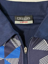 Kappa Retro Geometric Quarter-Zip Navy Track Pullover (L)