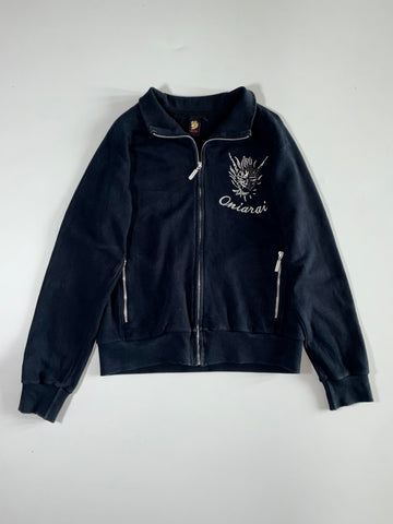 Oniarai Japanese Oni Embroidered Rhinestone Track Jacket (S)