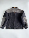 Vintage Marlboro Classics  Original Hard Canvas Trucker Jacket with Genuine Leather Collar & Plaid Flannel Lining (XL)