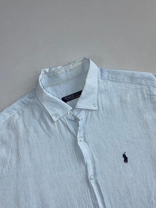 Polo Ralph Lauren | Slim Fit Linen Shirt Light Blue | (S/M)