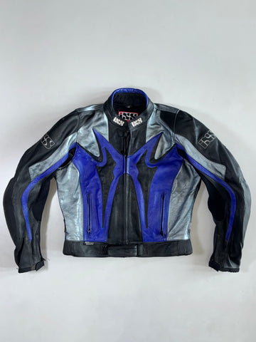 IXS Blue Flame Racing Leather Jacket (M/L)
